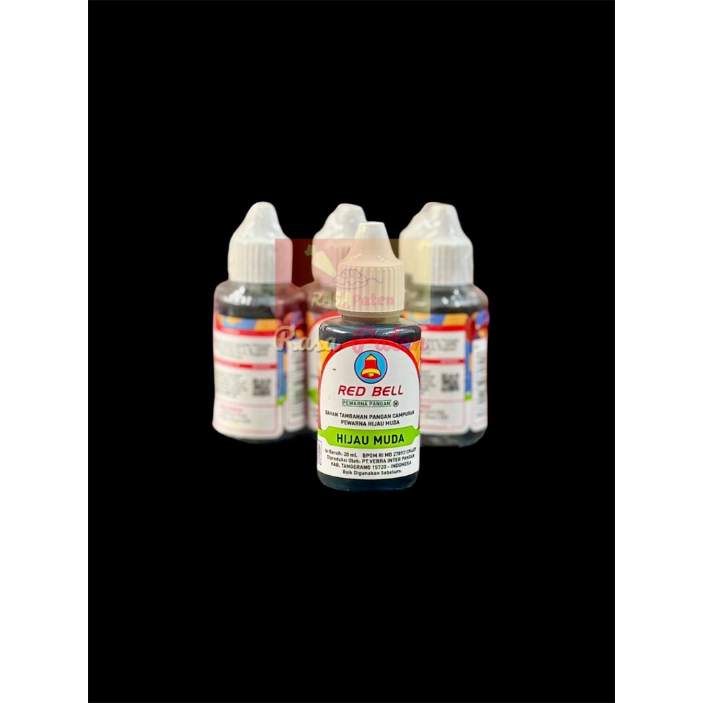 

PEWARNA RED BELL 30 ml HIJAU MUDA WATER BASED Halal BPOM RI COD Satuan / Lusinan