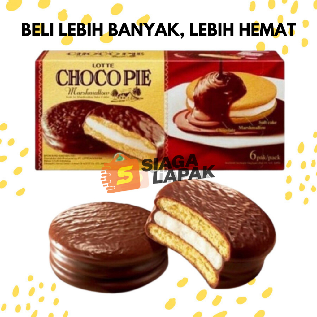 

Lotte Choco Pie ECERAN 1 PCS Biskuit Soft Marshmallow 26gr [BELI BANYAK LEBIH MURAH]