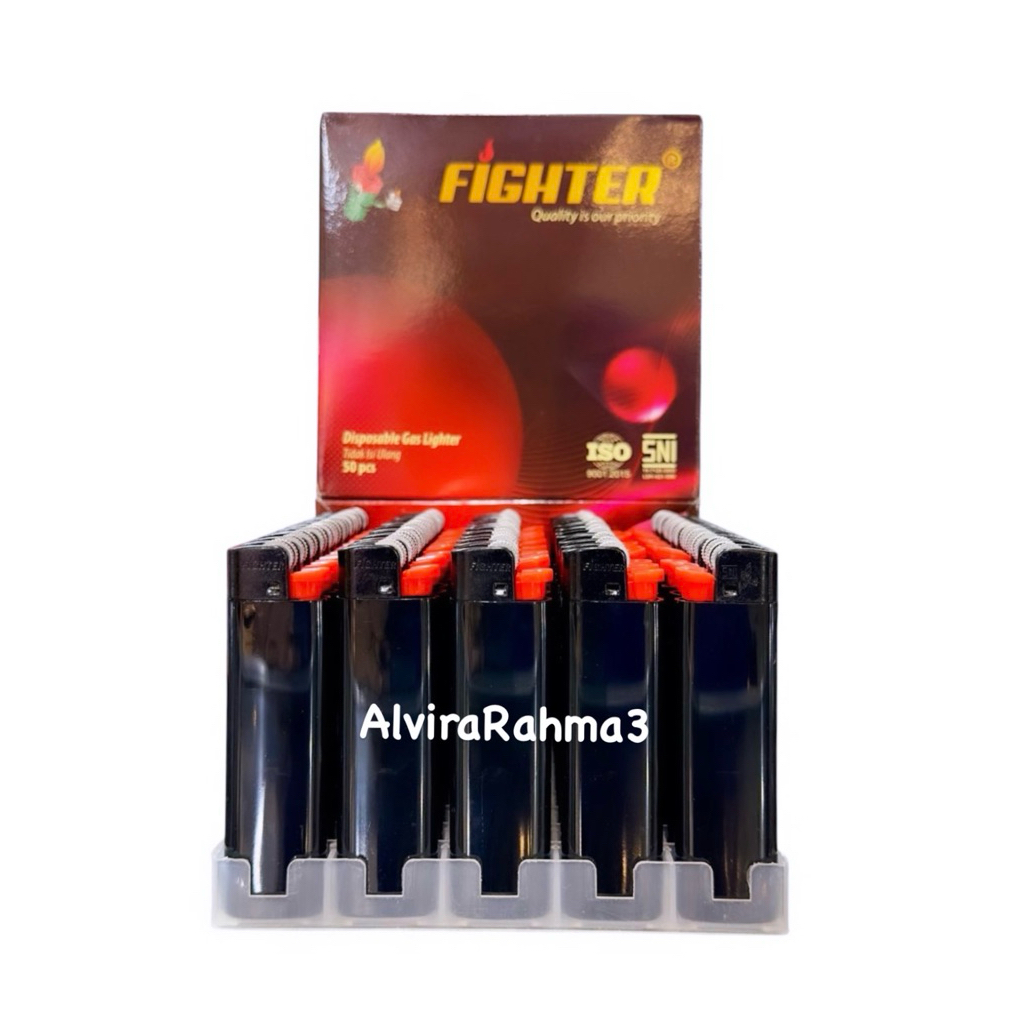 korek Fighter hitam 50pc