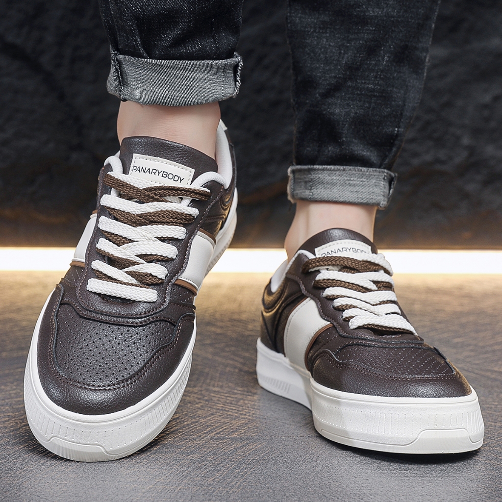 TH2403  Sepatu Pria Sepatu Putih Sneakers Cowok Sepatu Traveling Jalan-Jalan Liburan PANARYBODY