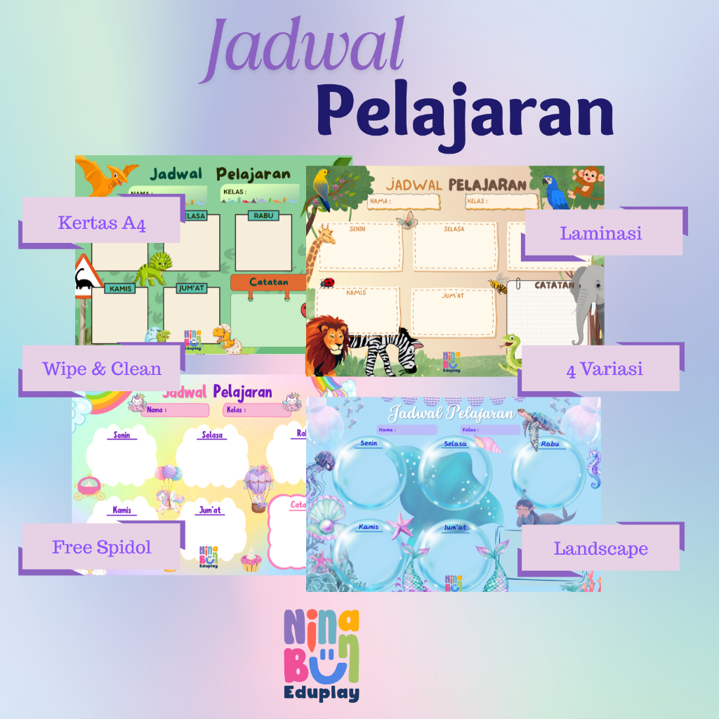 

Jadwal Pelajaran Wipe & Clean