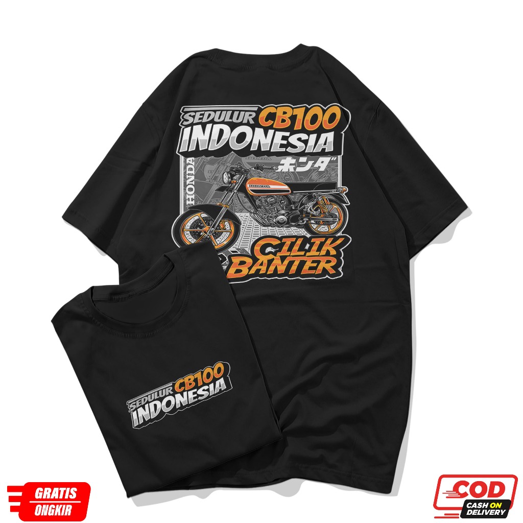 Kaos Motor CB100 Sedulur Indonesia // Kaos CB 100 // Baju CB 100 // CB 100