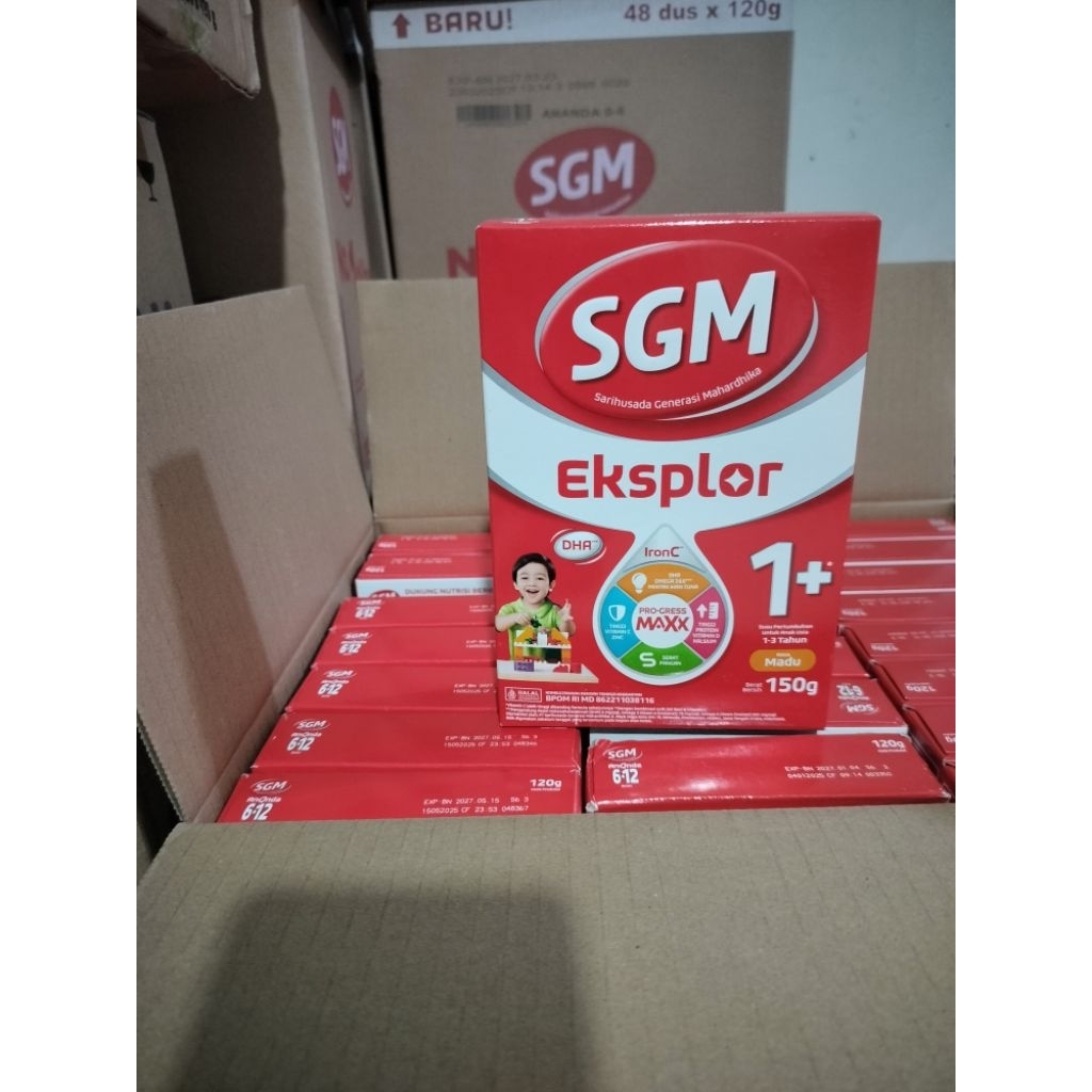 susu sgm 1 + rasa madu 150 gr exp 2027 gratis bubblewrap+ kardus