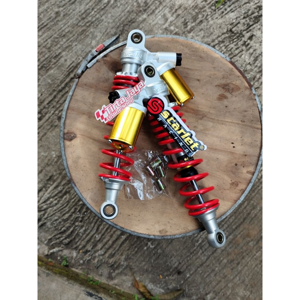 SHOCKBREAKER SOK BELAKANG SCARLET BEBEK TABUNG SEGITIGA TYPE 8512 UKURAN 320
