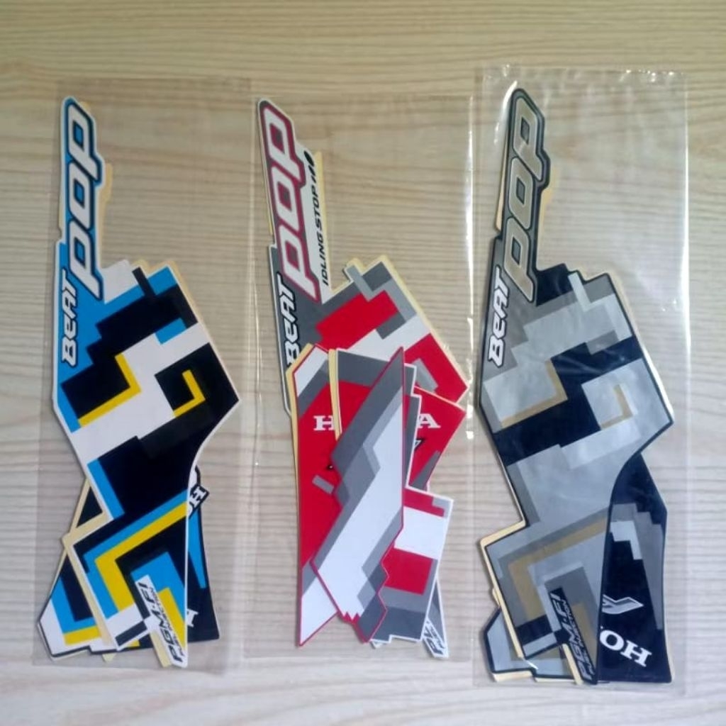 Stiker Striping Lis Body Motor Beat Pop 2016 Standar