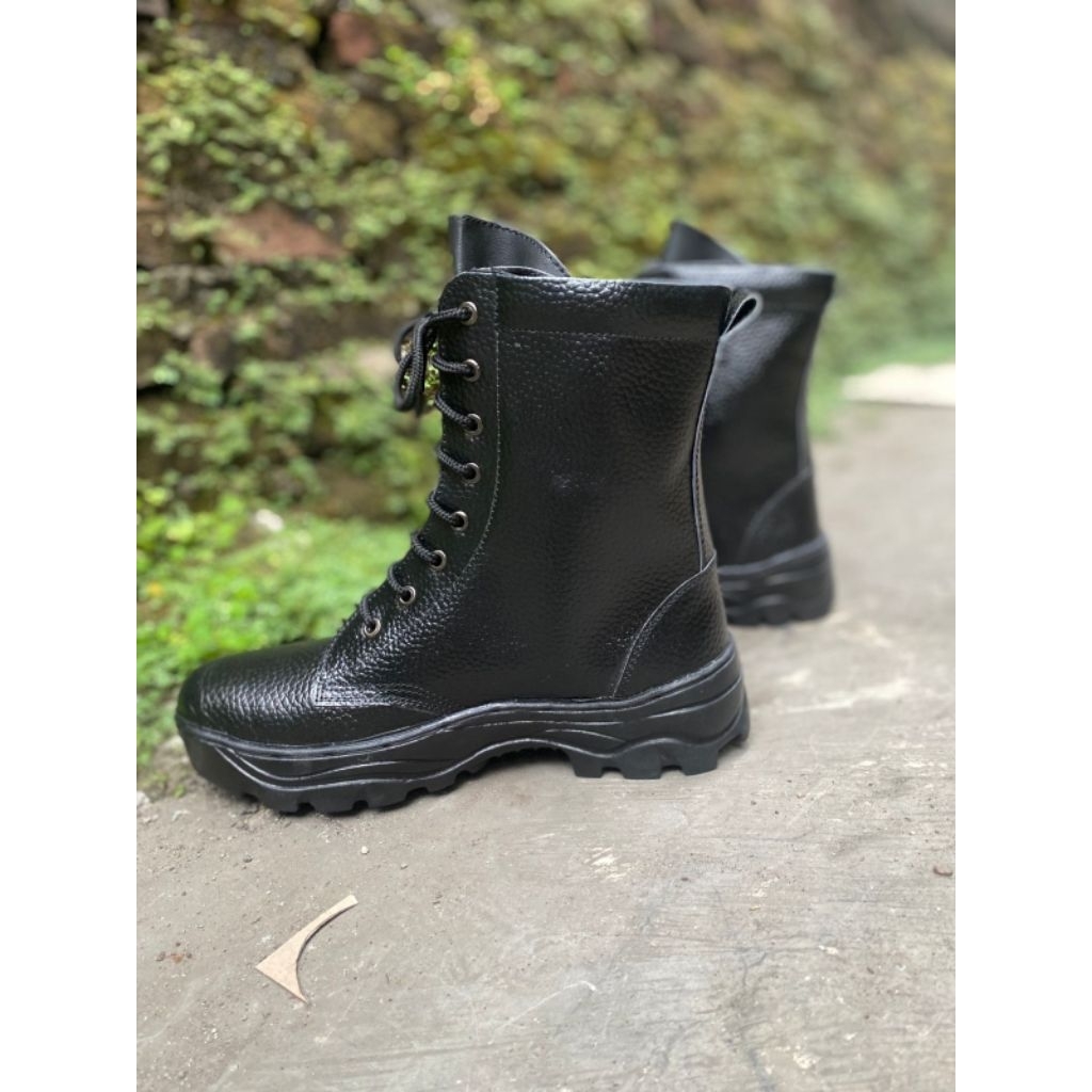 sepatu pdl jatah tni polri sekuriti satpam brimob AL TERMURAH terbaru kulit jeruk