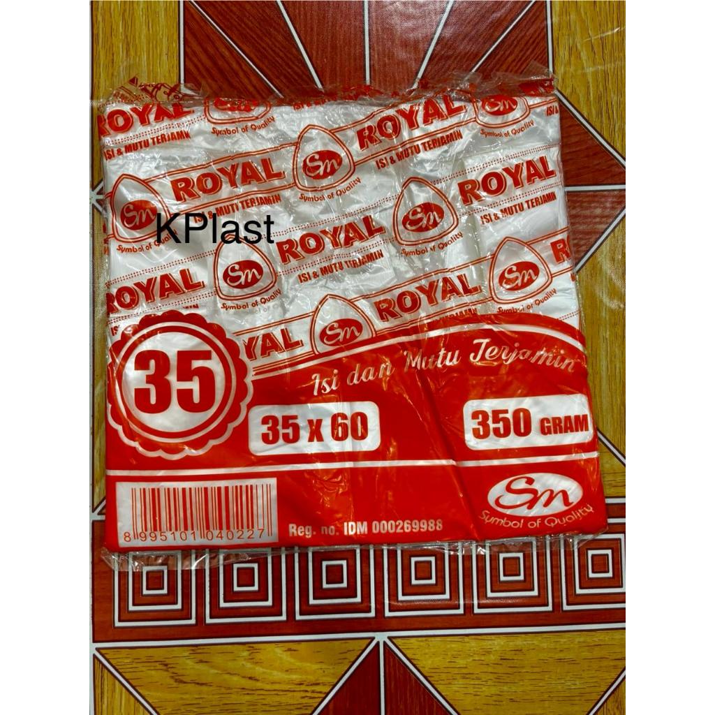 Kantong Plastik Bening ROYAL ukuran 35 isi 350 gram