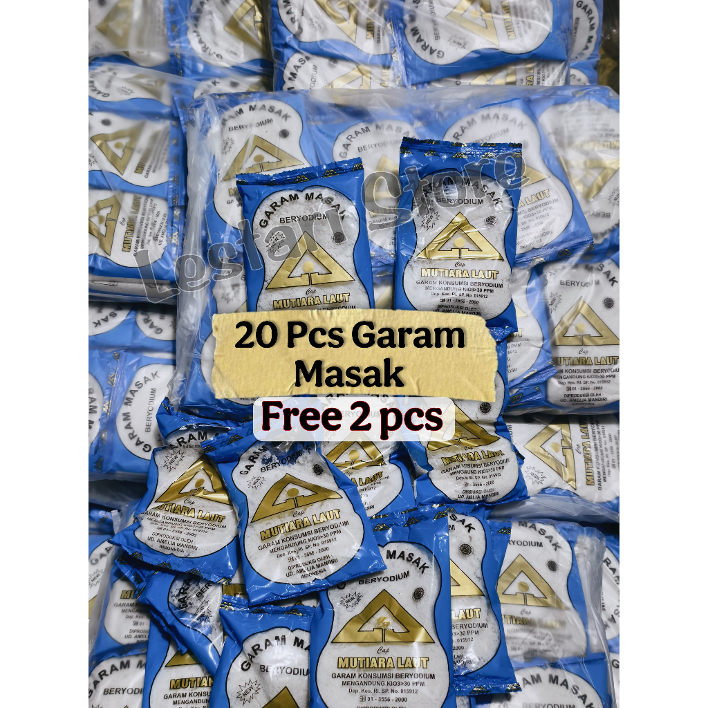 

Garam Dapur 20 Pcs Free 2 Pcs / Garam Masak Beryodium Kualtas Terbaik Free 2 Pcs Garam