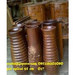 Jual Vas Bunga Kayu Jati / POT Kayu Jati