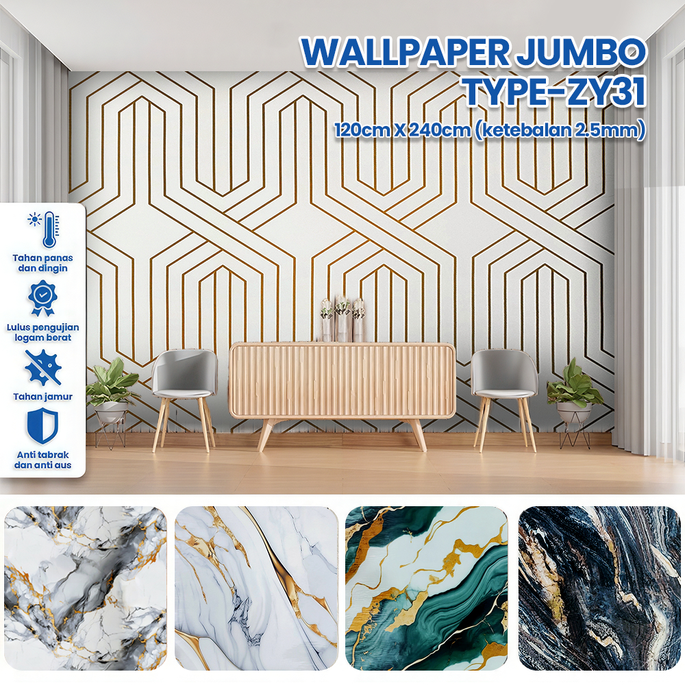 Wallpaper Backdrop TV Dinding Keramik Dinding Kamar Stiker Keramik 120 X 280cm