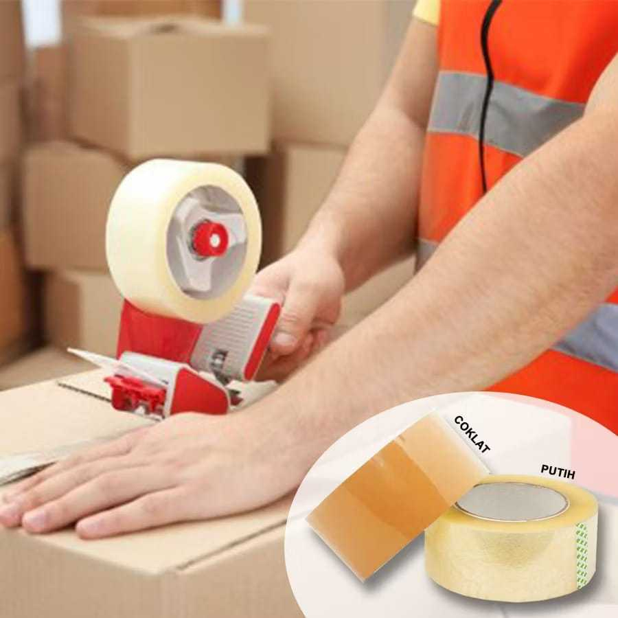 

Lakban Bening Untuk Packing / Paking 2 inch 45 mm (90 yard) MURAH Ekonomis Bisa Satuan