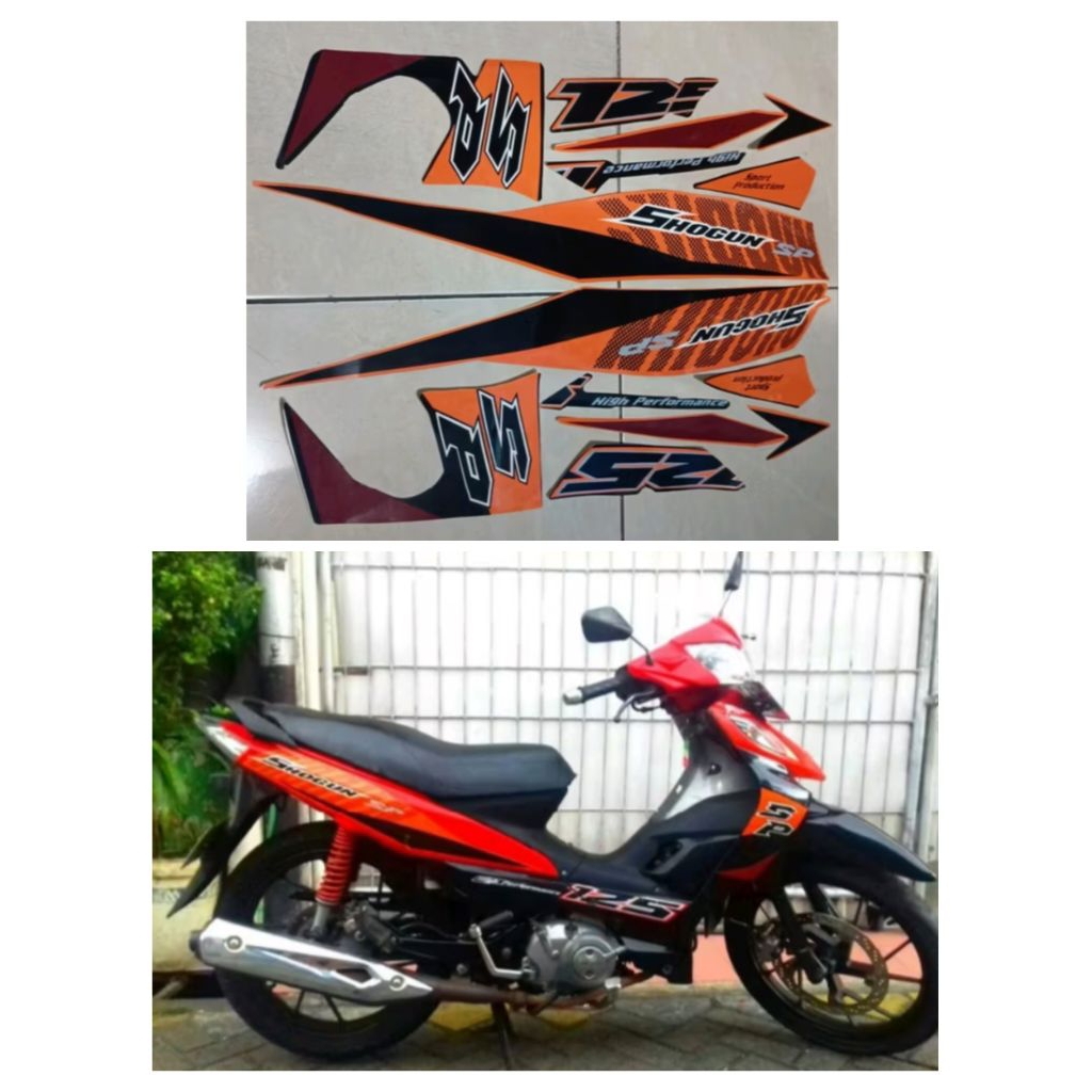 STRIPING LIST POLET STIKER BODY MOTOR SUZUKI SHOGUN SP 2008