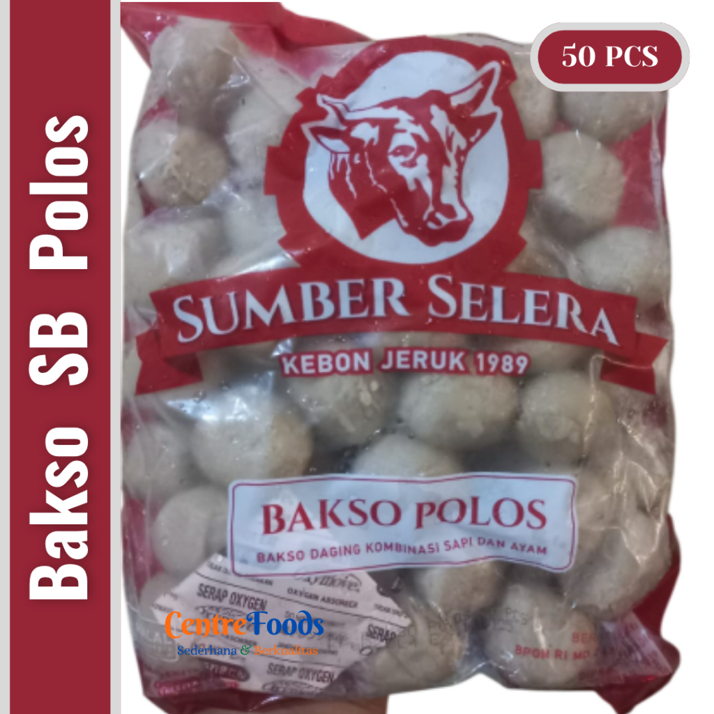 

Bakso Polos Daging Sapi & Ayam SB - Baso Polos SUMBER SELERA | Isi 50 Pcs - 650gr [ Harga Per BKS ]