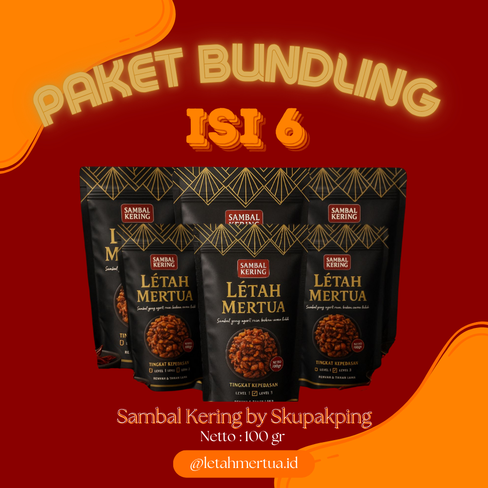 

[BUNDLING ISI 6] Sambal Bawang Kering Kriuk Krispy Létah Mertua Pedas Hot Original Daun Jeruk