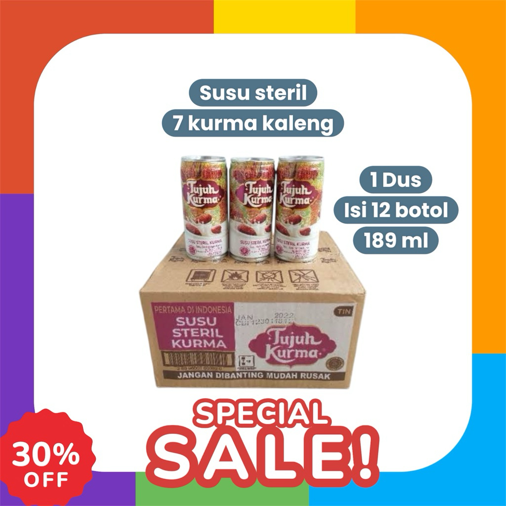 

Susu Steril 7 Kurma 1 dus isi 12 botol 189 ml