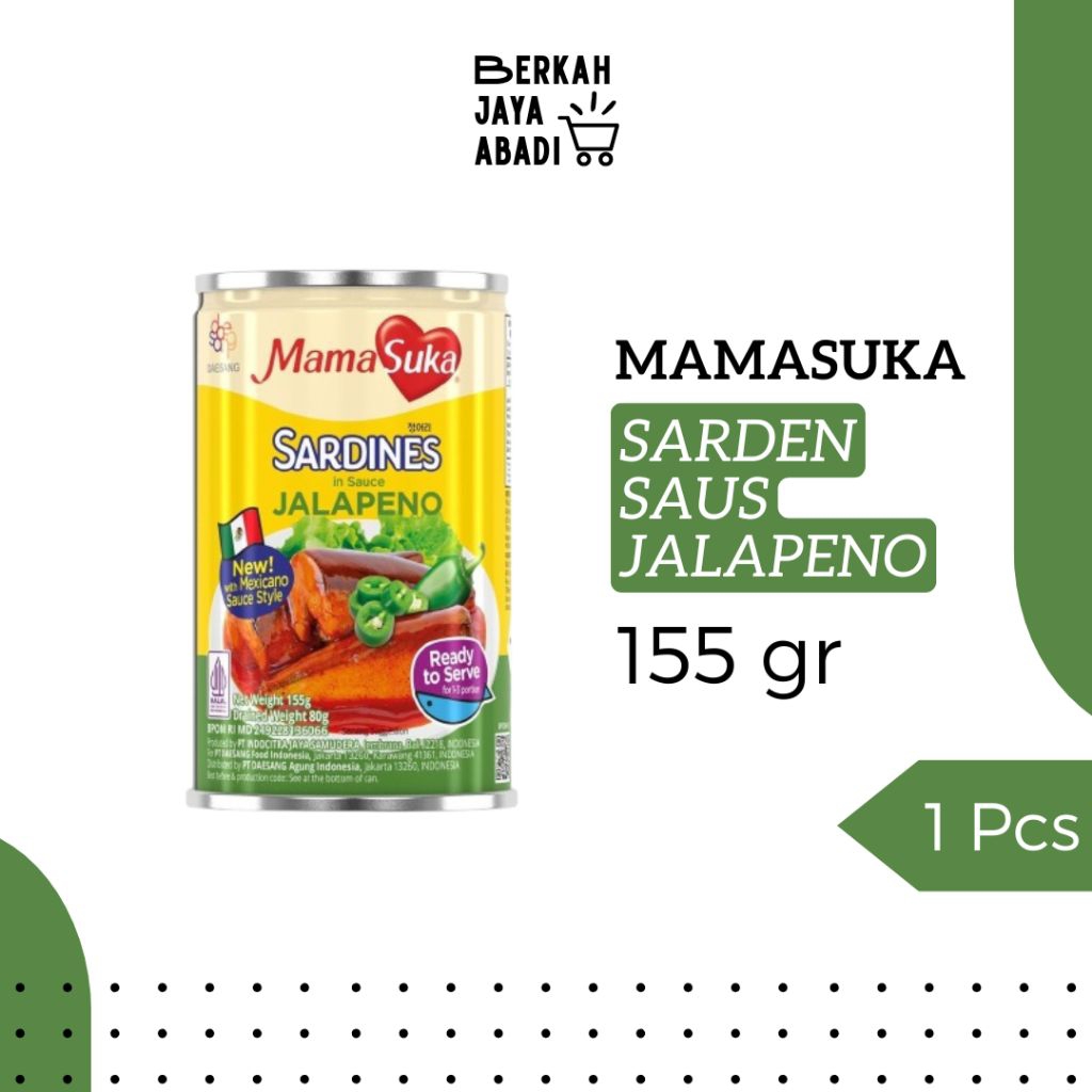 

MAMASUKA Sarden Saus Jalapeno 155 gr | Sarden Murah | Grosir