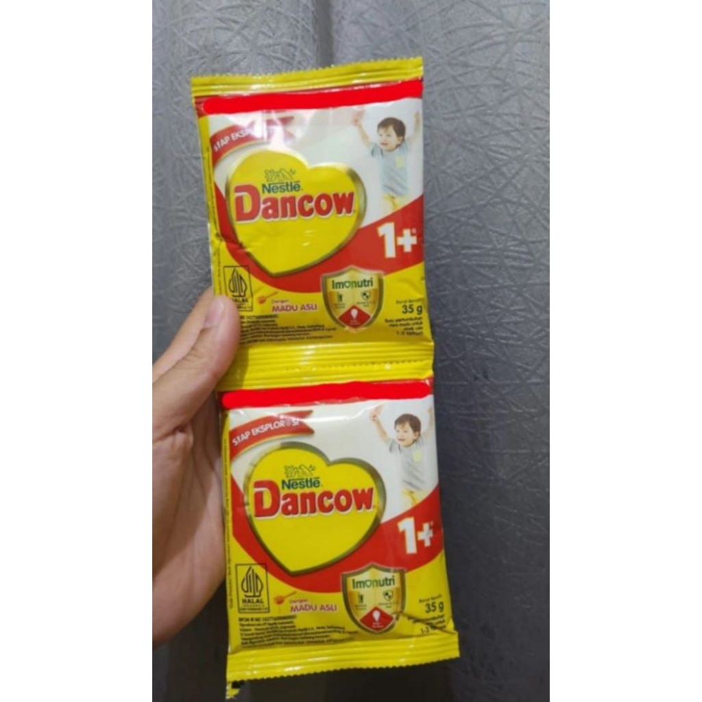 

susu bubuk putih dancow sachet 35g 1 renteng isi 10