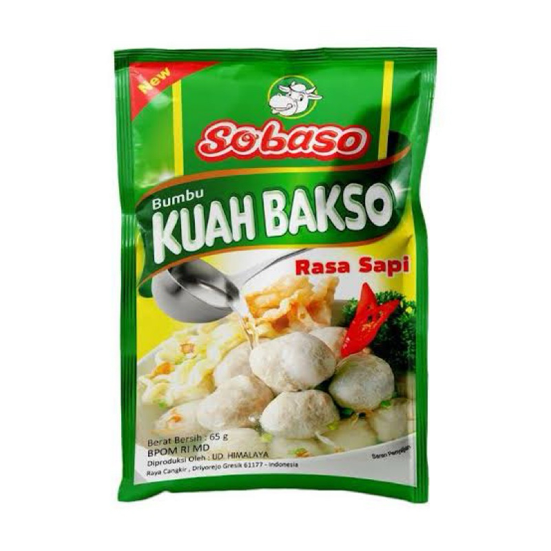 

Bumbu Kuah Bakso Sobaso 65gr Rasa Sapi Rak Sayur Padang Belanja Murah Online