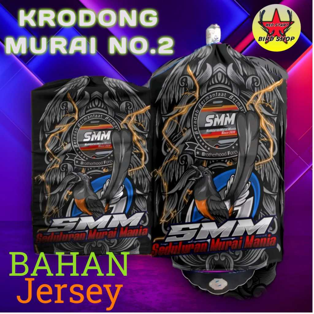 RED START BIRD SHOP Kerodong PRINTING Sangkar MURAI NO.2 SMM MURAI MANIA Desain Keren