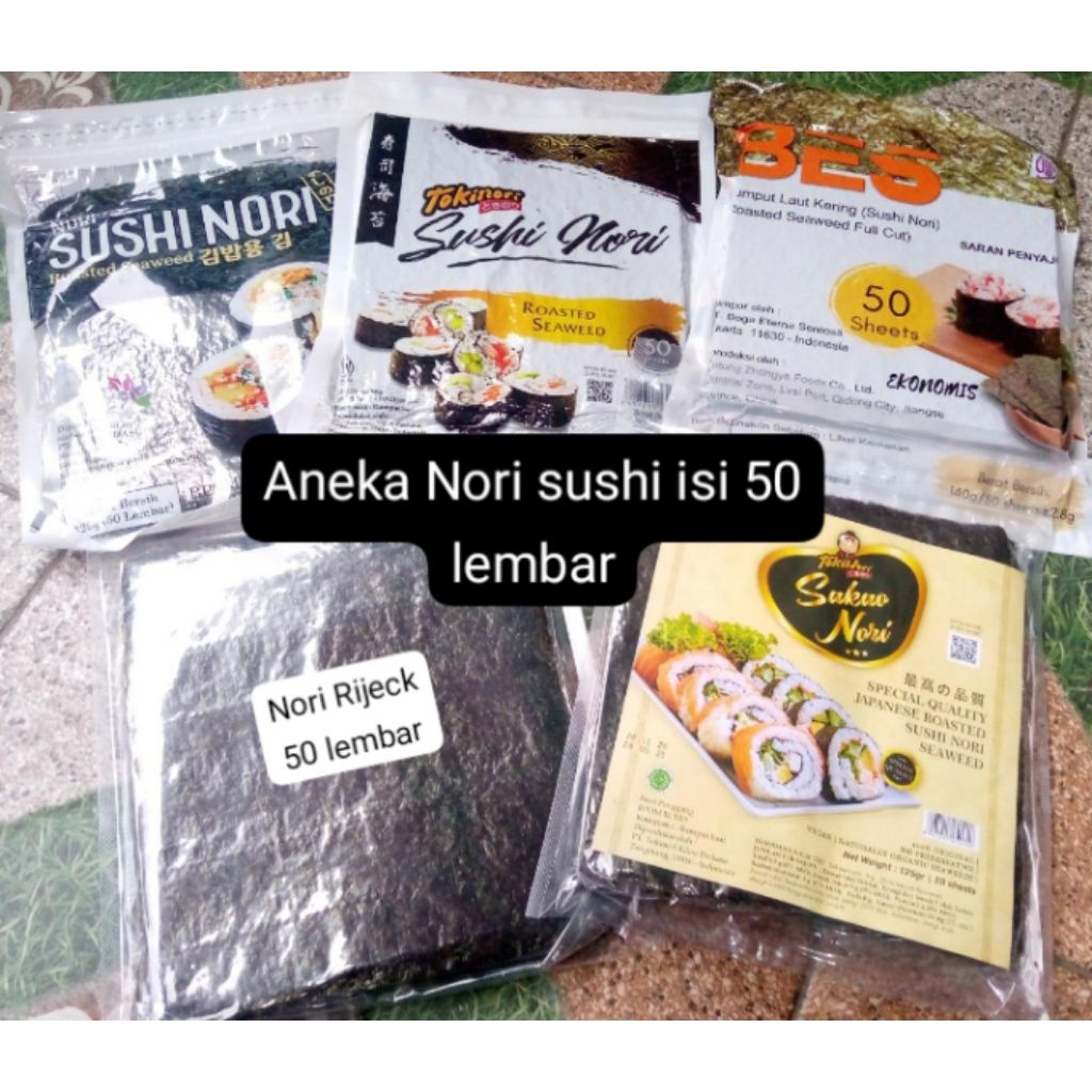 

PROMO TERMURAH Nori Sushi isi 50 Lembar Original Halal Java Sakao Seaweed rumput laut kulit sushi bungkus kimbab bento Halal promo termurah sale promo