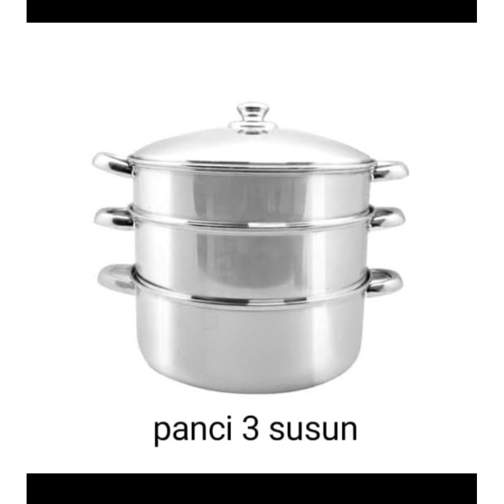 panci stainless 3 susun