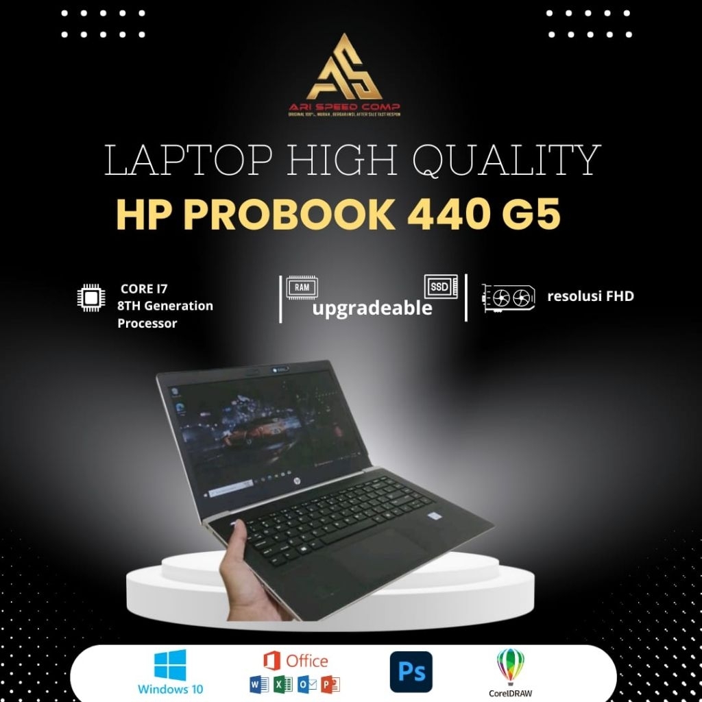 HP PROBOOK 440 G5 i7-8550u /16GB RAM/ 1TB NVME/ NVIDIA GeForce 940MX