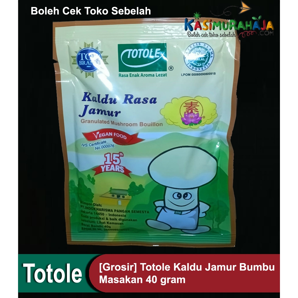 

Totole Kaldu Rasa Jamur Bumbu Masak 40 gram Halal Vegan