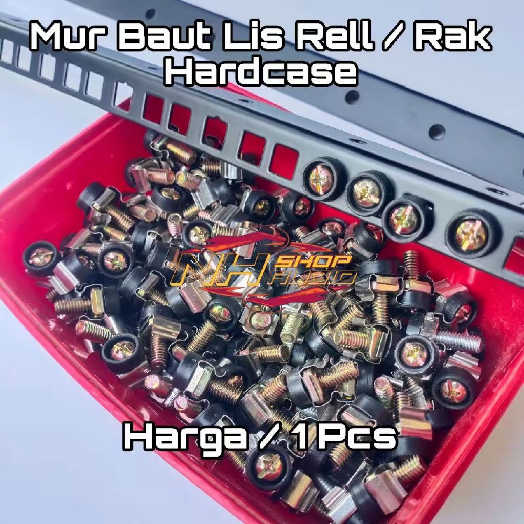 Mur Baut Rell / Rak Besi Lis Rak Lubang Hardcase High Quality Mur Baut Lis Rak Racklist Rel Hardcase