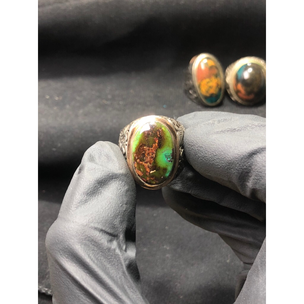 Batu Pirus Persia Ring Perak