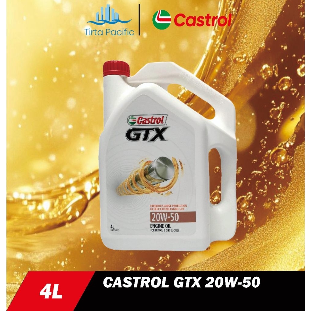 Oli Mobil Castrol GTX 20w50 / 20w-50 4L Original