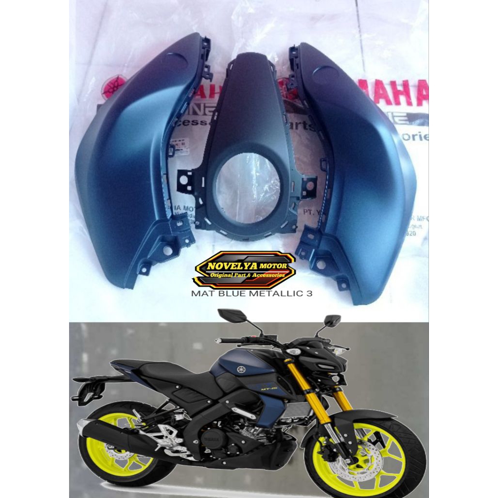 COVER TANGKI MT15 MT 15 BIRU NEVI 2019 ORI YAMAHA B8D-F4139-00-P2 B8D-F4129-00-P2