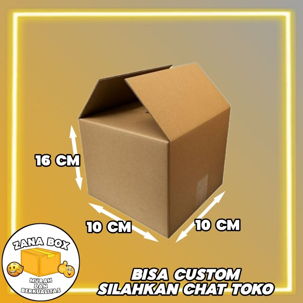 

kardus packing ukuran 10x10x16