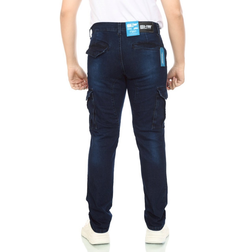 B-FOUR Celana Jeans Cargo Pria Original / Celana Jeans Pria Original / Celana Panjang Cargo Jeans