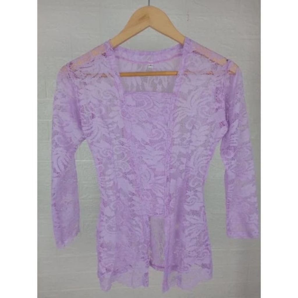 kebaya nenek jaman dulu kebaya kutubaru warna LILAC