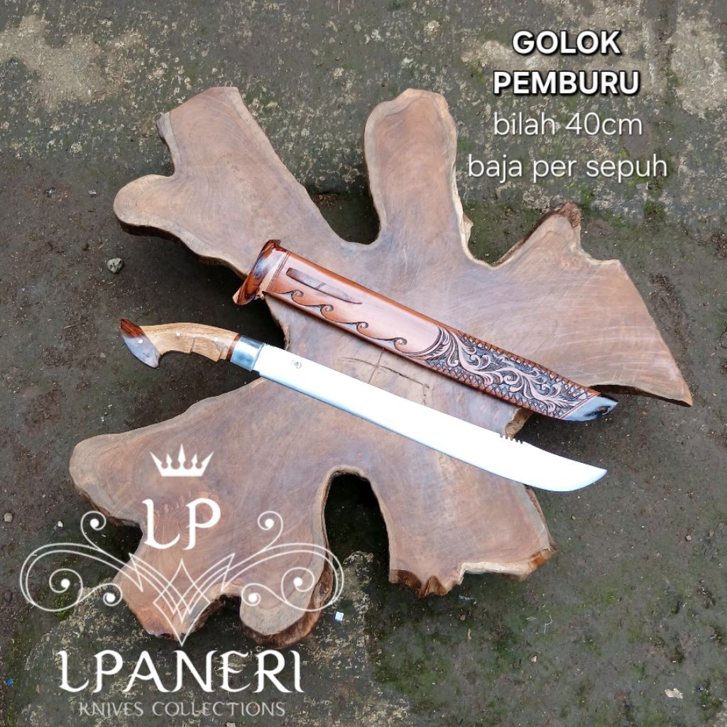 Perkakas golok pemburu_panjang mala ukir LPANERI.