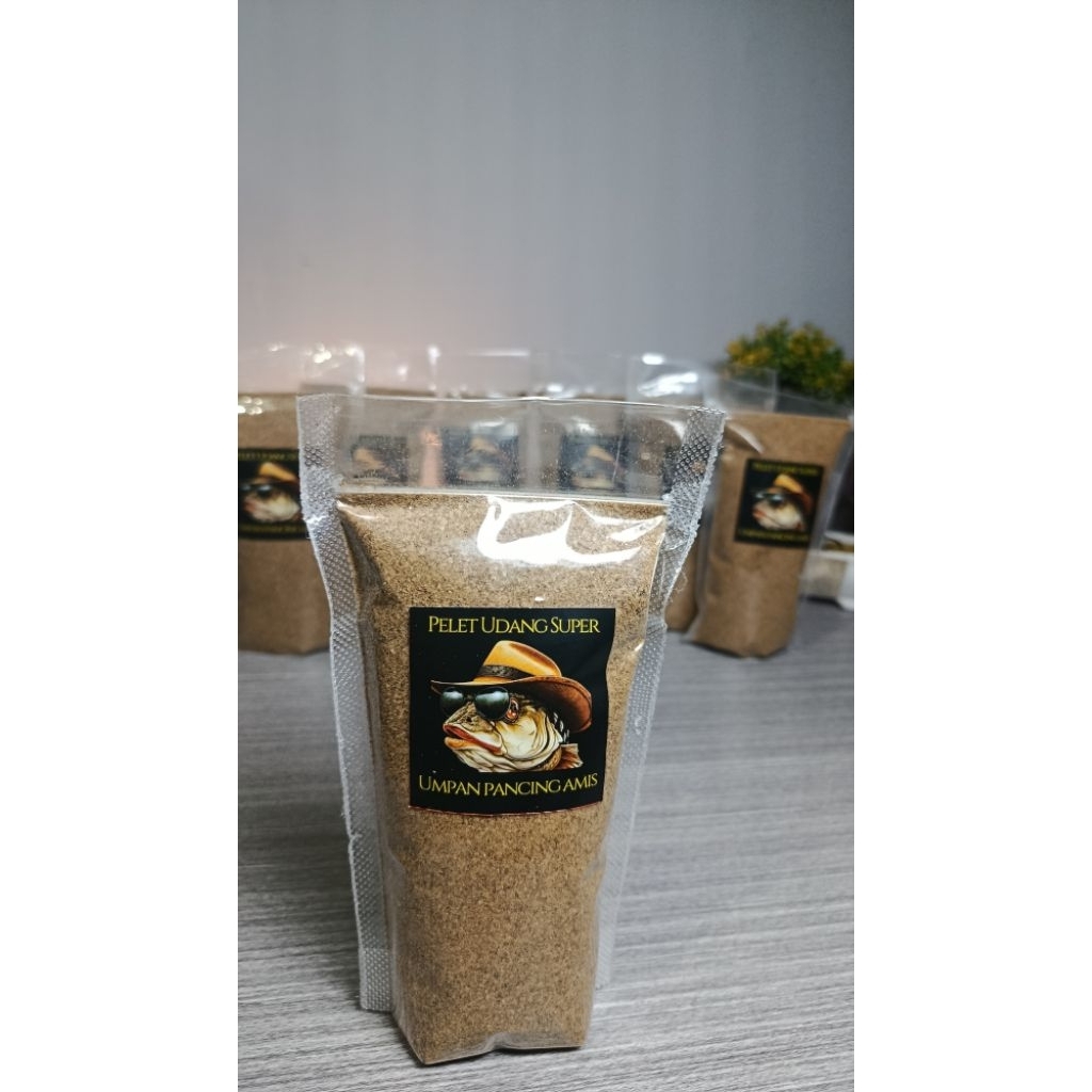 umpan pancing amis pelet udang halus pelet spesial patin, pelet halus beraroma udang