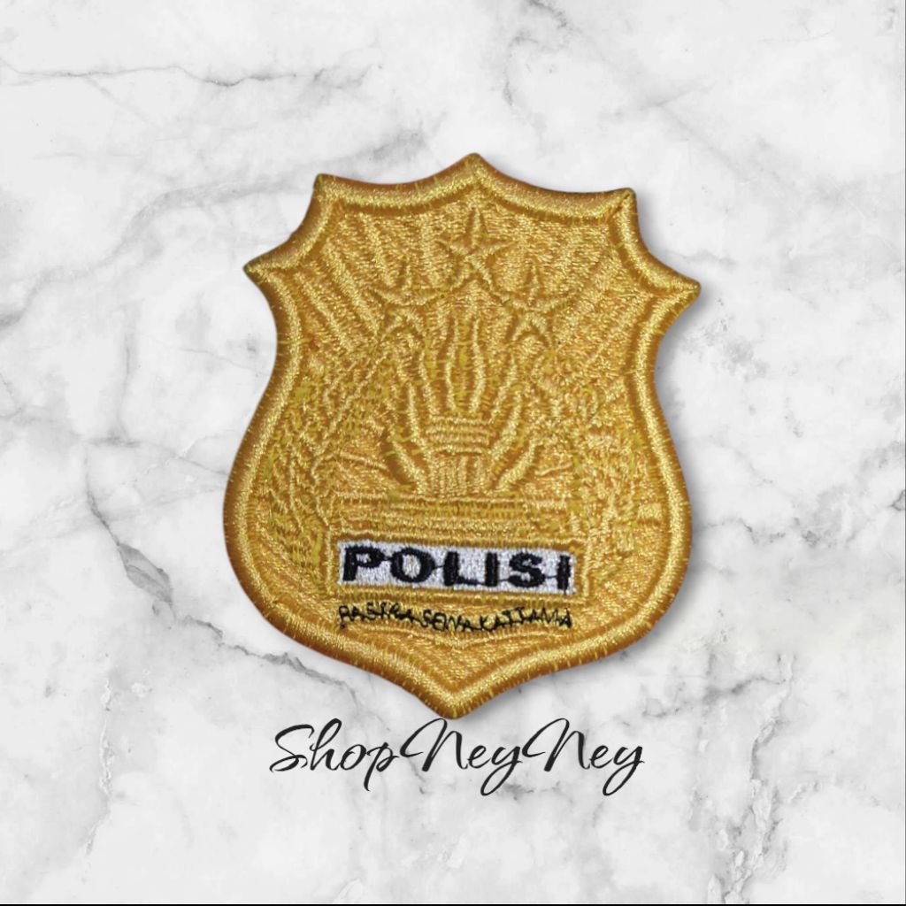 LOGO KEWENANGAN POLRI BORDIR TIMBUL 3D