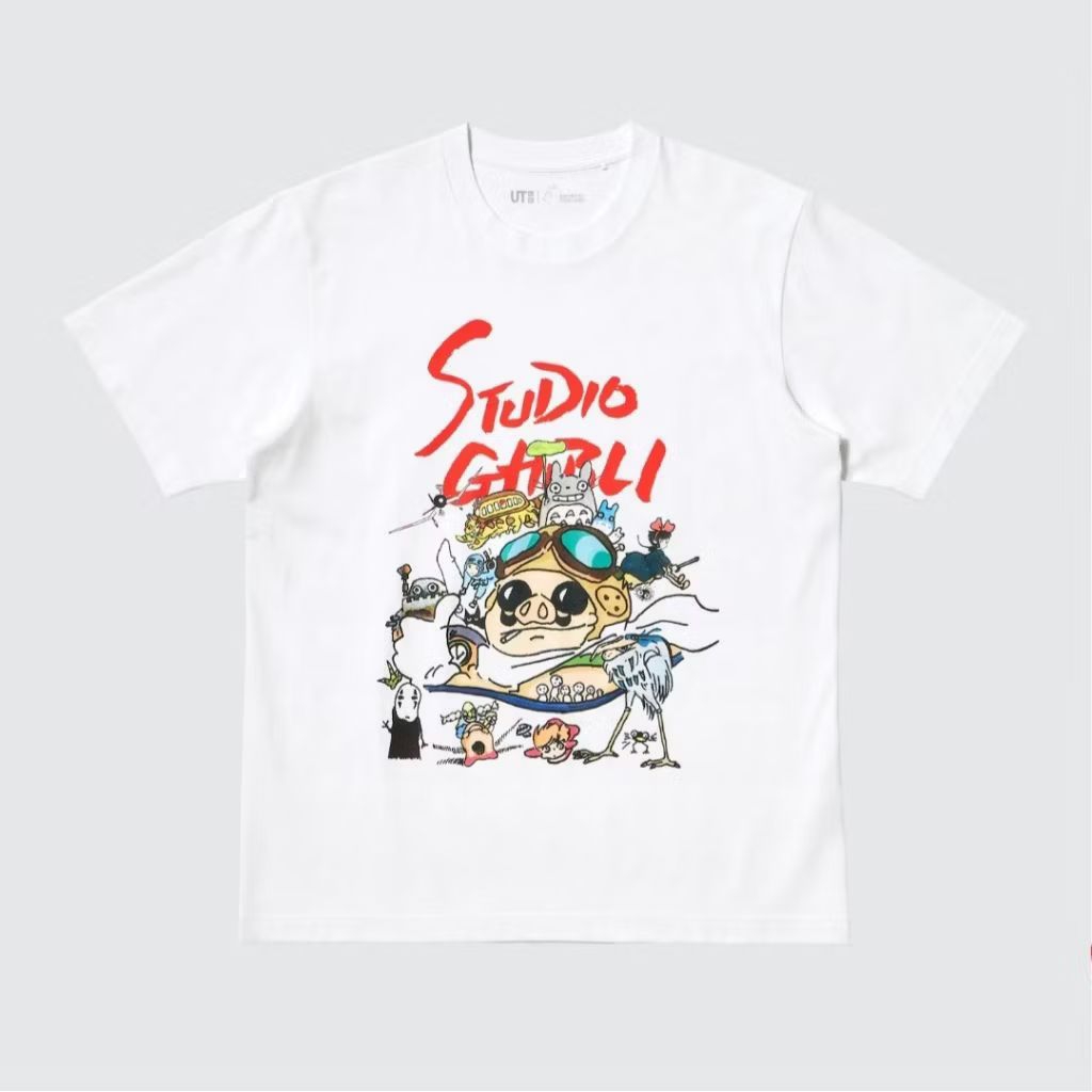 Tshirt Uniqlo × Studio Ghibli (Everything Ghibli) | UT Kaos Lengan Pendek - Putih