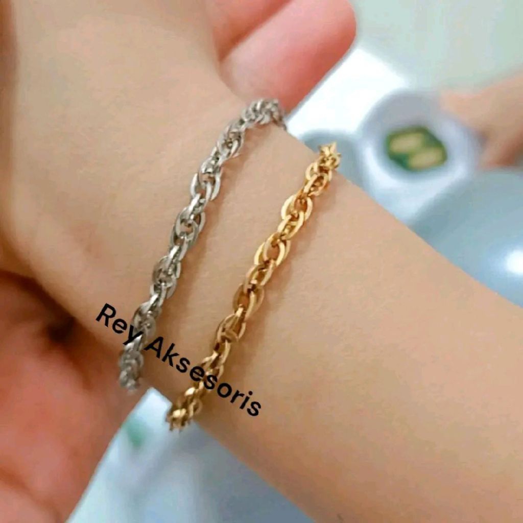 Gelang Nuri Double Titanium Anti Karat Anak Laki-laki dan Perempuan Terbaru Untuk Bayi Anak-anak Sam