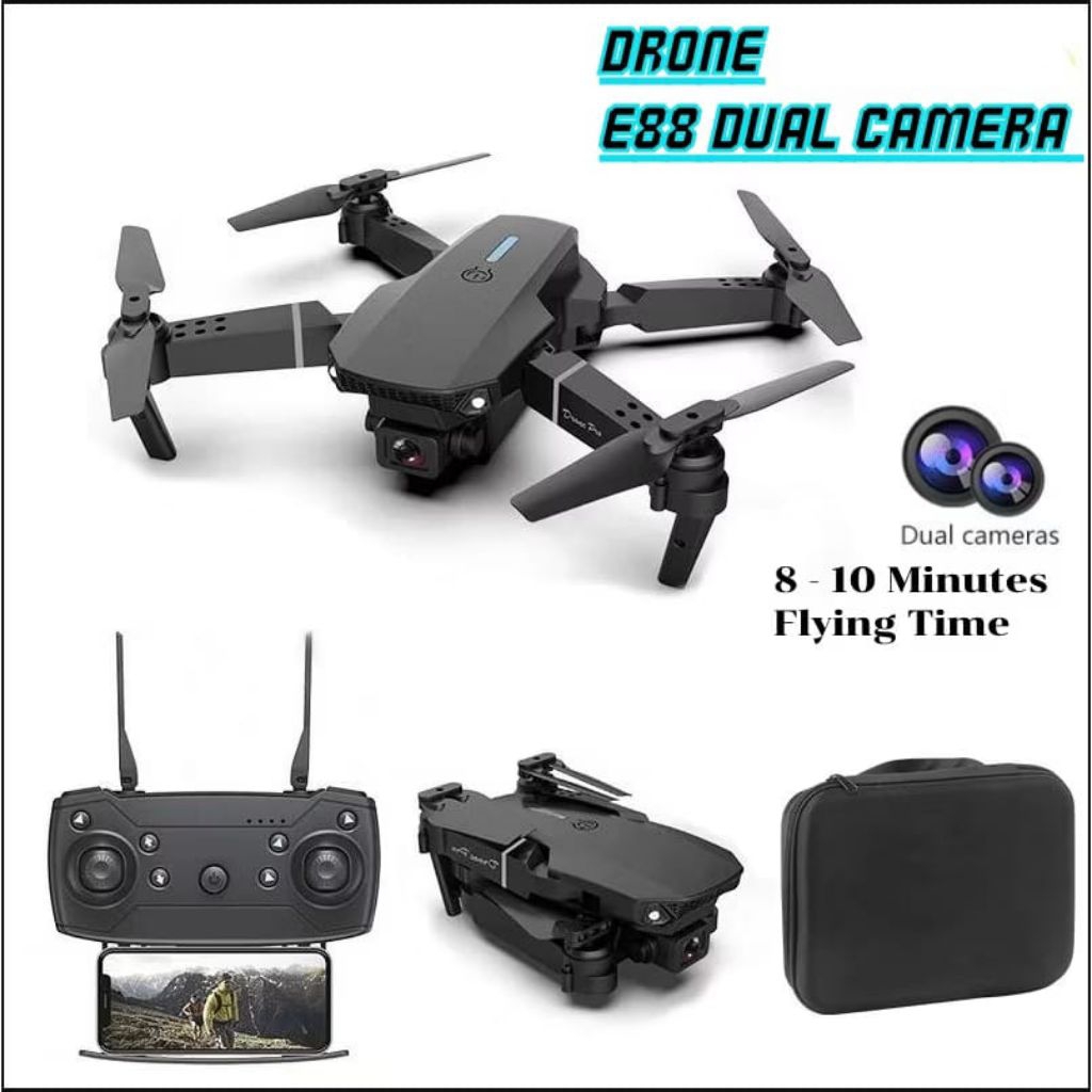 967 drone E88 PRO MAX dual dua camera DRONE portable