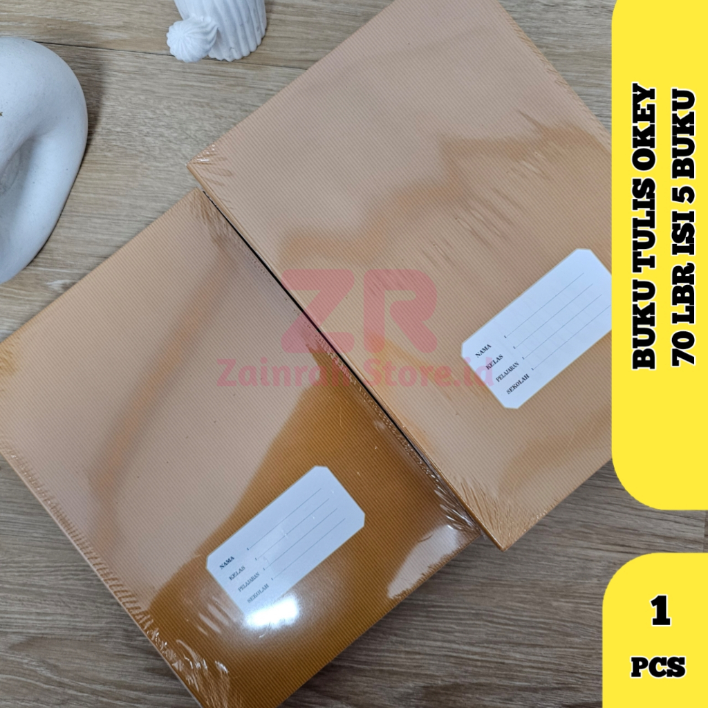 

(1 PCS ) Buku Tulis Sekolah Panjang OKEY 70 Lembar Kraft Coklat Polos Isi 5 Buku