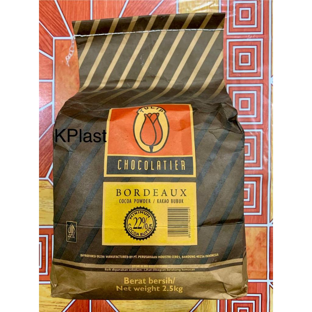 

Bubuk Kakao TULIP BORDEAUX Chocolatier 2,5 kg / Cacao Powder TULIP / Bubuk Cokelat Coklat