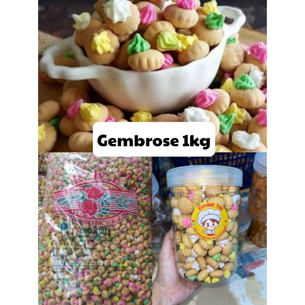 

1KG GEMBROSE / KUE KANCING GEM BUNGA KUE JADUL TERMURAH PADANG