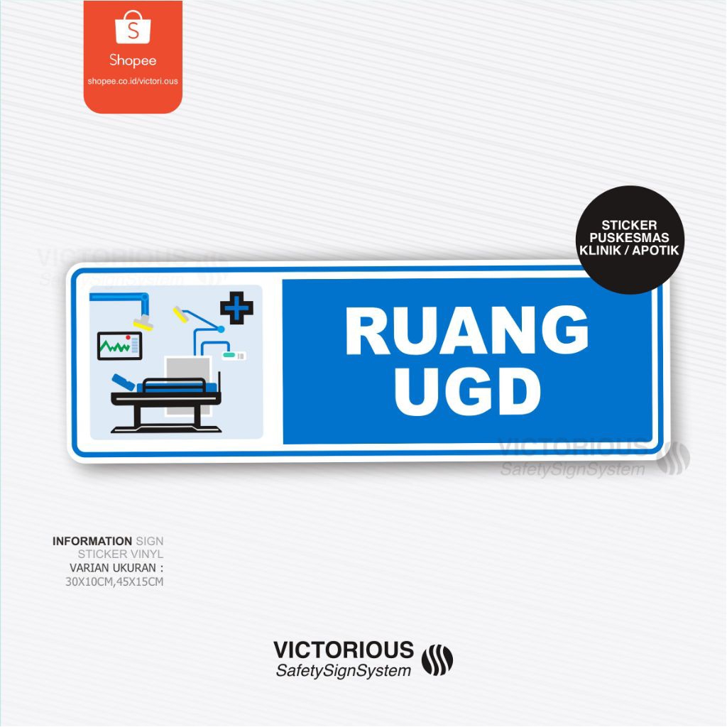 

Sticker Information Sign Rambu Ruang UGD