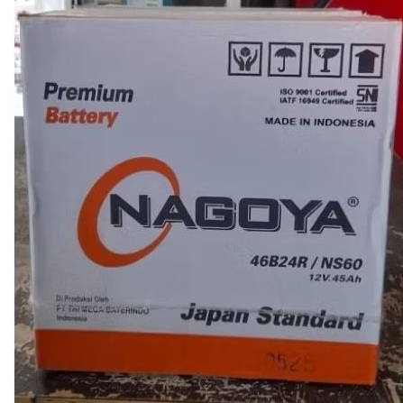 Aki Mobil Basah Merk NAGOYA Type NS60 (45 ah) Mobil Avanza Xenia Rush Terios Grand Max dll