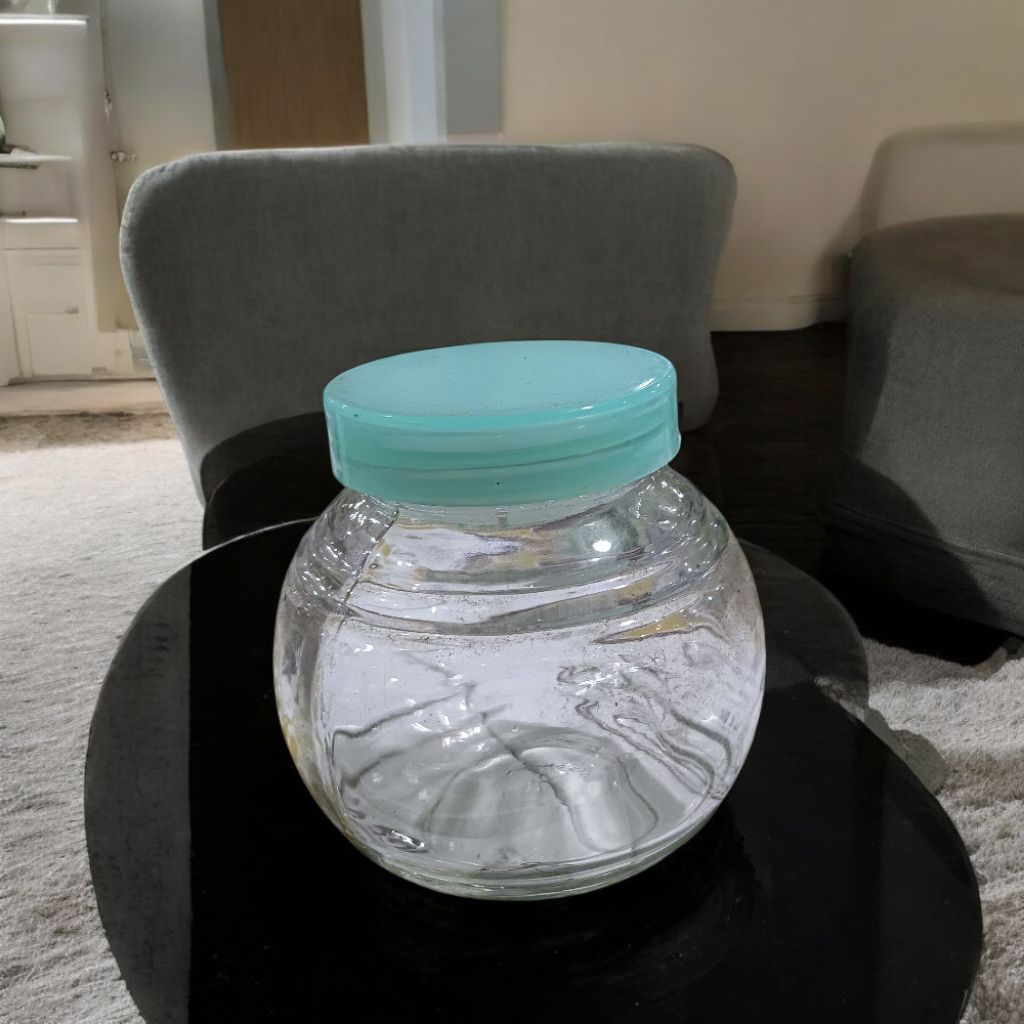 Jar Kaca Mini Serbaguna Jar Bumbu, Merica, Garam, Selai Tutup Plastik Toska Jar Kaca MiniCocok untuk