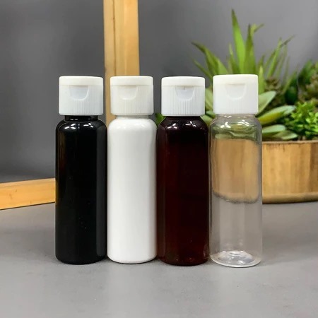 Botol Fliptop 30 Ml / Botol 30 Ml - Tutup Fliptop Putih Bergaris / Botol Toner 30 Ml