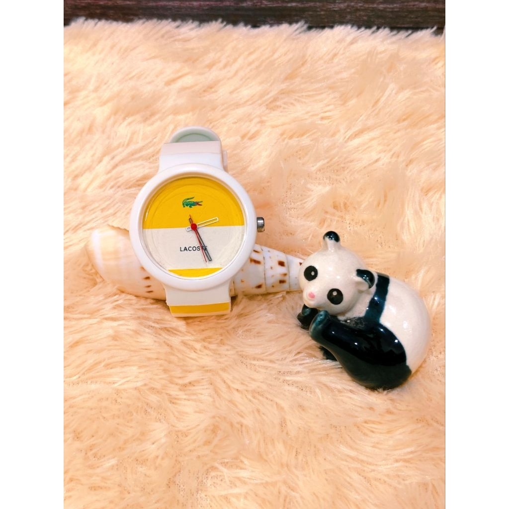 Lacoste Goa White Multicolor Rubber Strap Unisex Watch/ Jam Tangan Sports Pria Wanita Unisex Warna P