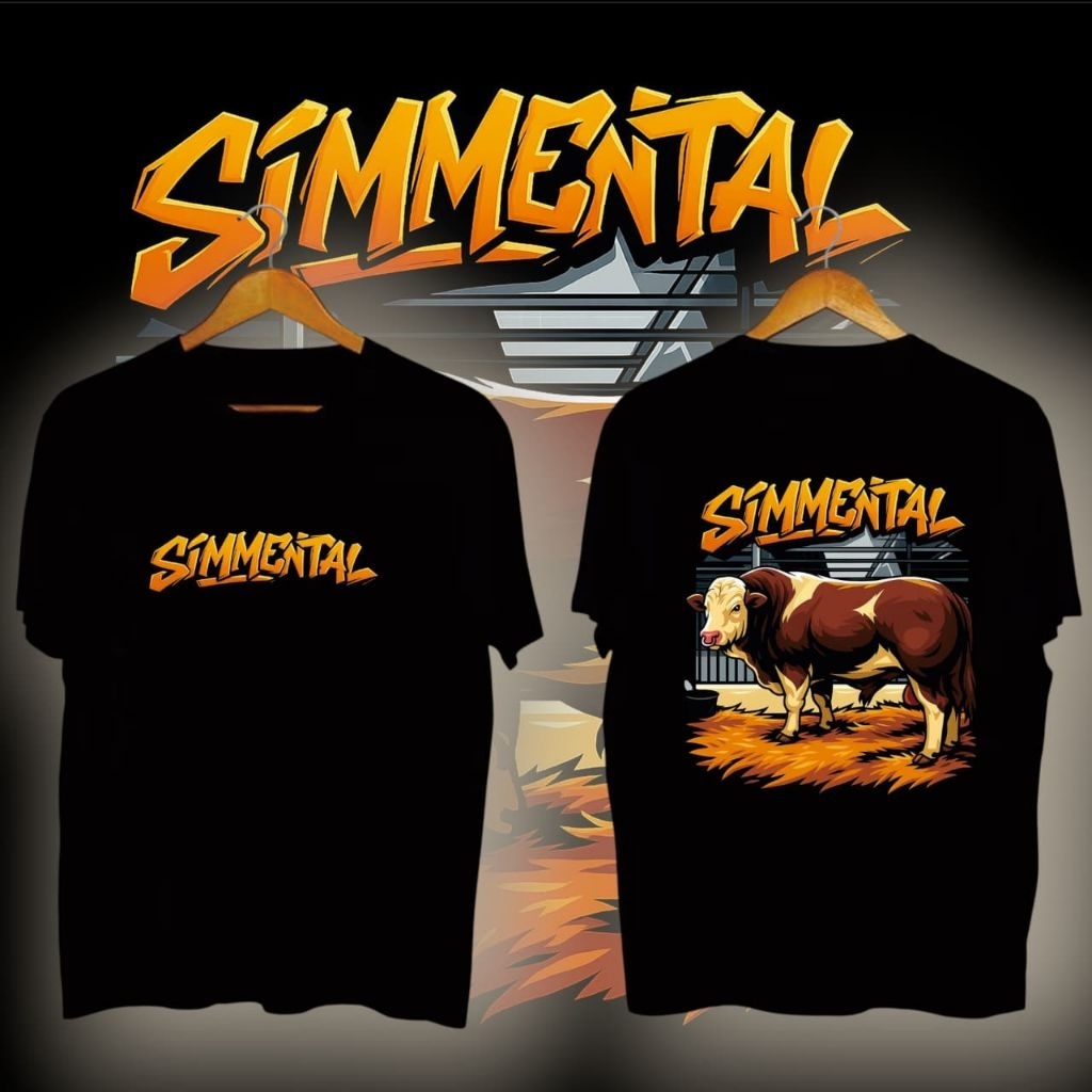 kaos peternak sapi desain sapi simental kaos peternak muda