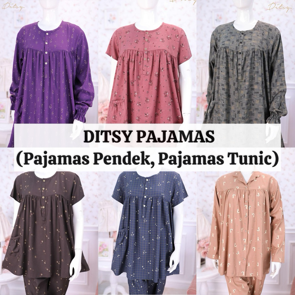 DITSY Pajamas Oktober Size S M L XL XXL Cicelle Pajamas Deia Pajamas Willo Pajamas Ditsy Addict Paja
